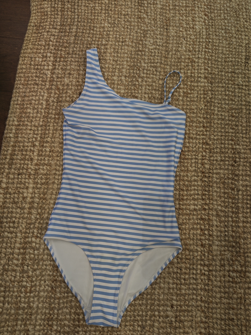 H&M One-Shoulder Blue & White Striped Kids Swimsuit